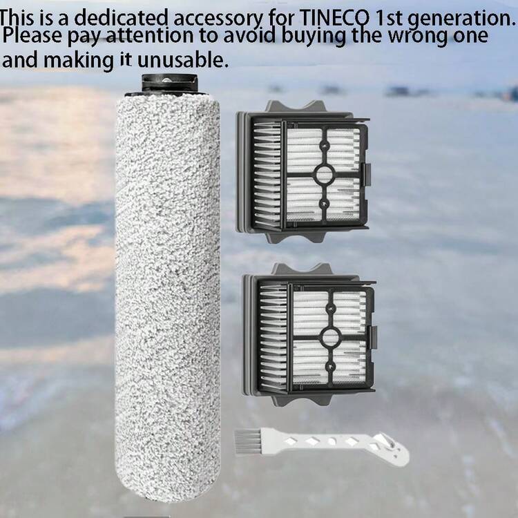 替换刷辊适用于 Tineco IFloor 3 / Floor One S3 / IFloor 2 无绳干湿两用吸尘器，替换零件及配件套件。吸尘器，真空吸盘。 - 1.0主刷1個網2個刀1個 - 查看 1
