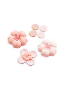 GeekShare Cute Cherry Blossom ABXY Button Caps And Directional Cross Keys Covers Compatible With Nintendo Switch 2/Switch/OLED Joy-Con, Not Compatible With Protective Case