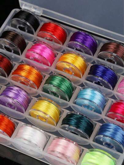 25 rollos de cuerda elástica para hacer pulseras, cuerda elástica arcoíris resistente, cuerda elástica de 25 colores de alta elasticidad para hacer joyas, collares y manualidades