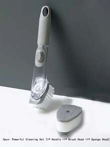 3件套水槽灶台清洁刷，带皂液器，清洁刷，水槽刷，多功能清洁刷，手动清洁刷，洗碗刷，厨房清洁必备，懒人洗碗刷，皂液器清洁刷 - 多款 - 查看 2