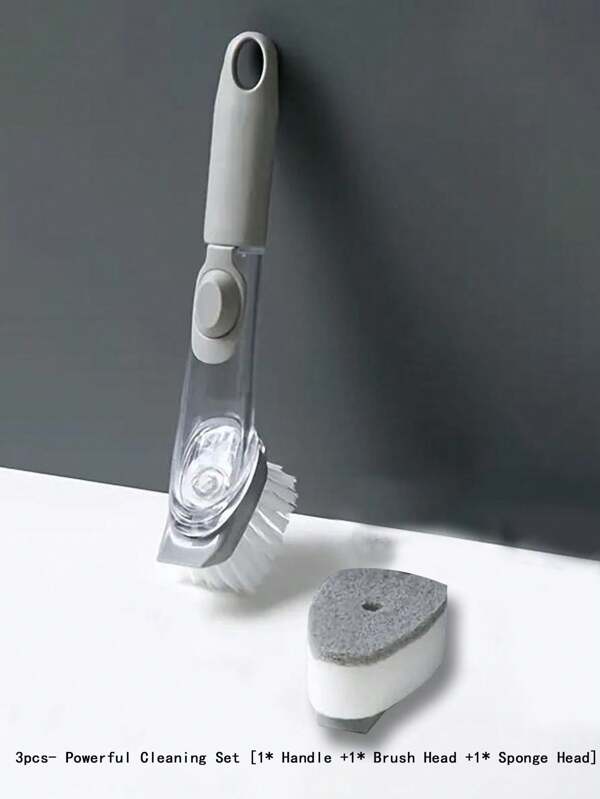 فرشاة تنظيف الحوض والموقد مع موزع الصابون، فرشاة تنظيف، فرشاة تنظيف الحوض، فرشاة تنظيف متعددة الأغراض، فرشاة تنظيف يدوية، فرشاة غسل الأطباق، ضرورية لتنظيف المطبخ، فرشاة غسل الأطباق المتدلية، فرشاة موزع الصابون