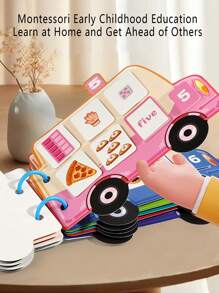 Number Busy Book For Kids 3-5, Preschool Quite Book, Math Counting Game, Montessori Kindergarten Learning Activities For Toddlers Ages 3+, Educational Matching Autism Sensory Travel Toy