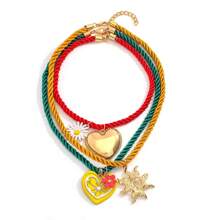 3pcs Bohemian Handmade Beaded Ocean Style Crab, Heart, Starfish, Avocado Pendant Multilayer Necklace For Women, Cute Beach Holiday Lobster, Shell, Chili Pepper Beaded Necklace Accessories (Handmade, Pendant Position Random, Beads Color May Have Minor Flaws)