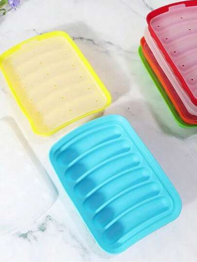 1pc/2pcs Silicone Sausage Mold, Homemade Hot Dog & Salami Baking Mold