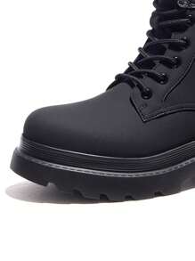 CAMEL CROWN 女士休闲鞋，秋冬时尚靴，防滑防水女靴，工作靴，高帮休闲鞋。 - 黑色 - 查看 3