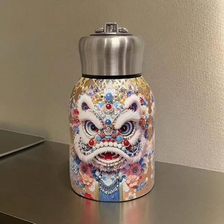 304 Stainless Steel Double-Wall Insulated Tumbler, 300ml Portable Coffee Cup, Leak-Proof Mini Water Bottle For Outdoor Travel & Office - Multicolor - View 8