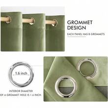 2 Panels Blackout Curtains Solid Soft Grommet Mustard Yellow Thermal Insulated Soundproof Room Darkening Curtains/Drapes/Panels Fall Living Room Bedroom 52 X 90 Inch - 聖人 - 查看 3