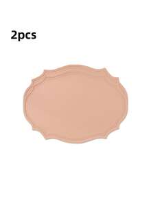 Tovaglietta in pelle lavabile, tovaglietta ovale in pelle rinforzata resistente al calore, tovaglietta impermeabile antiscivolo facile da pulire, adatta per decorazione di tavoli da cucina, caffè e ristorante