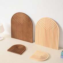 Cirelle 1pc Decorative Wood Cutting Board Wooden Board Rainbow Shaped Wood Serving Trays Boho Cutting Chopping Block Decor Serving Trays For Home Kitchen Decoration