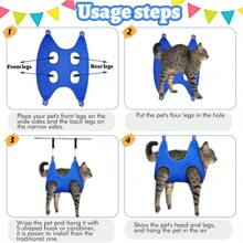 宠物美容吊床背带，适用于猫和XS小型犬，狗指甲剪挂钩，配有指甲钳、指甲锉、剪刀