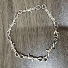 小铁丝荆棘铁男女通用颈链手链嘻哈哥特朋克风格铁丝网小荆棘手链颈链礼物