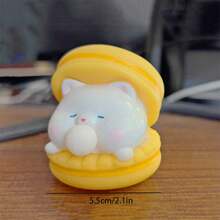 1pc Macaron Bubble Burger Squeeze Toy, Office Prank Squeeze Toy, Teens & Adults Stress Relief Toy, Suitable For Holiday/Birthday/Halloween/Christmas Gifts, Available In Purple, Green, Orange, Yellow - Multicolor - View 5