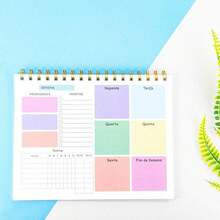 Weekly Desk Planner Notebook With Divisions For Task Organization - 50 Sheets Back To School - 彩色 - 查看 2