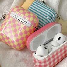 Apple Minimalist Striped Plaid Pattern Airpods Pro 2 Wireless Earphones Protective Case Compatible With Airpods 3 2 Ipod Earphone Shell Cover - Nhiều màu - Xem 7