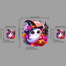 3 قطع / 3 قطع / 4 قطع من ملصقات الزي ذات موضوع هالوين، عناصر زهرية وخفافيش طائرة جميلة، قابلة للغسل من الدرجة الأولى، ملصقات نقل حراري للملابس والقمصان والحقائب والوسائد والشارات والقبعات البيسبول وغيرها