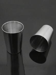 2/4/5/6/8/10/12/15/20/22/25pcs 304 Stainless Steel Pint Cups - 8.79oz/10.15oz Multipurpose Metal Drinking Glasses, Unbreakable, Stackable, Hand Wash Only, Material For Home & Travel Use