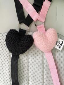 1pc Cute Pet Car Safety Belt Harness Leash, Creative Heart-Shaped Dog/Cat Vehicle Safety Tether Strap