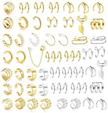 Ochais Non-Pierced Helix Ear Cuffs - Vàng - Xem 1