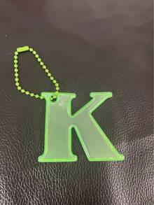 26pcs Reflective English Letter Pendant Series, Cycling Backpack Charm, Night Visible Keychain, Car Accessories, Women's, Wallet Charm - Multicolor - View 24