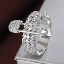 1 buah Cincin Sederhana 3 Lapis yang Dapat Dipisahkan dengan Batu Zirkonia Sintetis untuk Wanita - MultiWarna - View 22