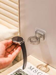 Nail-Free Wall-Mounted Watch Holder: Fits Most Watches - Home Bedroom Adhesive Organizer