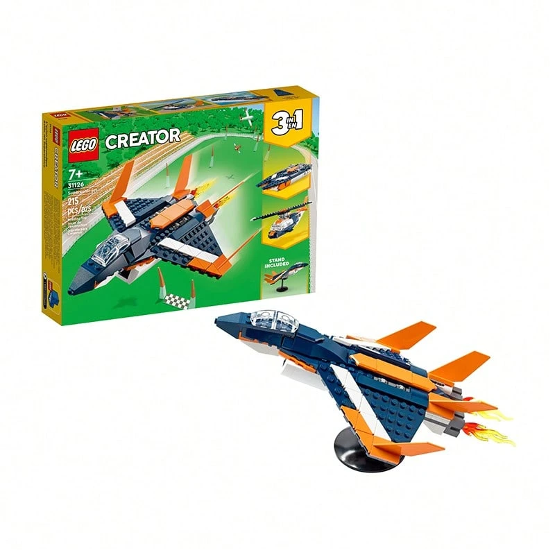 Lego 31126 Supersonic Jet Creator 3 In 1 Kidsren's Toys Educational Building Blocks