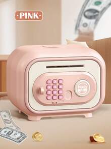 Electric Large Capacity Piggy Bank, Automatic Money Rolling, Fingerprint/Password/Key Unlocking, Switchable Chinese/English Voice, Gift For Boys & Girls, Some Accessories Random, Batteries Not Included - Multicolor - View 11