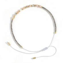 1pc Artisanal Bohemian Natural Stone Bracelet – Adjustable & Allergy-Friendly, Perfect For Daily Wear & Style Boost