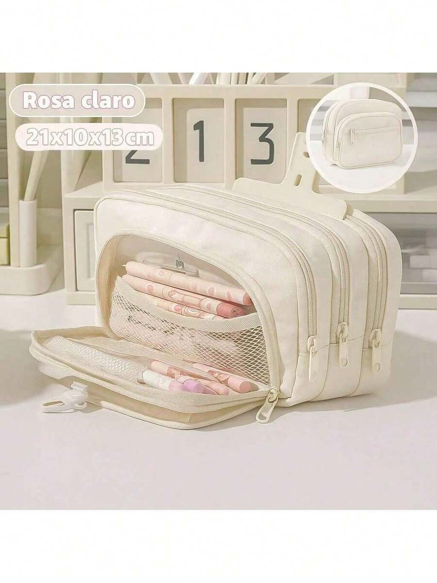 New Yoble Pencil Multifunctional High Capacity Student Stationery Bag.Store - Màu be - Xem 1