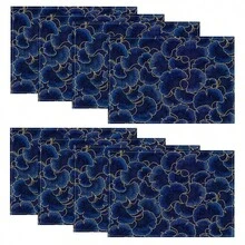 1/4/6/8/12 pièces Sets de table imprimés en lin, lavables, tapis de protection de surface, sets de table d'intérieur et d'extérieur, convient pour les fêtes, la cuisine et la décoration de la salle à manger - Multicolore - Voir 27
