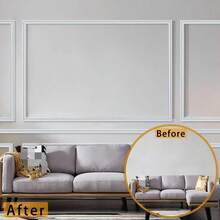 1 rotolo da 118,11 pollici di modanatura decorativa da parete in PVC flessibile, moderno elemento decorativo fai da te per un elegante soggiorno o sala da pranzo, perfetto per un moderno elemento decorativo fai da te | Carta da parati elegante | Carta da parati facile da installare, arredamento per la casa