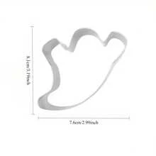 1 szt. foremka do ciastek w kształcie ducha ze stali nierdzewnej, materiał odpowiedni do ciasta na imprezę halloweenową, prezenty na Halloween