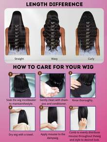 200% 密度直发高清 13*6 蕾丝前假发 - 34 英寸预熨预拉蕾丝前假发无胶混合发假发 - 直发真发高清透明蕾丝前假发 - 渐变蜂蜜金色高光 P4/27 色鲍勃假发 8-14 英寸 - 自然发际线巴西雷米中分假发，带婴儿头发 - 适合女性日常佩戴 - S4/27 - 查看 12