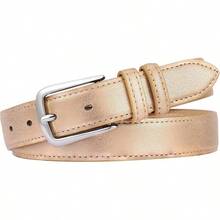 Multicolored Leather Waist Belt With Pin Buckle For Jeans - Rose gold - 查看 7