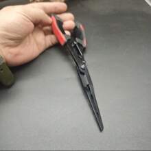 1 件钓鱼钳，不锈钢加长多功能钓鱼钳，用于剪线、去除铅皮、去除钩子、诱饵钓鱼钳