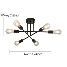 铁艺吸顶灯，多头现代简约创意树枝吊灯，适用于客厅、卧室、餐厅，北欧风格，不含灯泡 - 彩色 - 查看 12