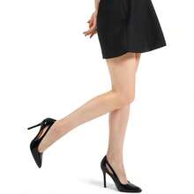 Women's Pointed Toe Cut-Out High Heels – 4-Inch Stiletto Pumps For Cocktail, Club & Formal Wear - 黑色漆皮 - 查看 2