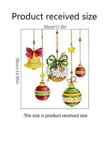 1 Stück Fensteraufkleber Kreative Weihnachts-Cottage-Glocke Aufkleber, PVC-Material, abnehmbar, selbstklebend, leicht abzulösen, geeignet für Fenster-Dekoration, Glas-Aufkleber, Heim-Dekoration, Wandaufkleber, Feiertags-Dekoration, Geburtstags- und Abschlussgeschenk, Raumdekoration, Wanddekoration, Wohnzimmer-Dekoration, personalisierte Aufkleber, Weihnachtsdekoration, Weihnachtsdekorationen, Weihnachtsdekoration