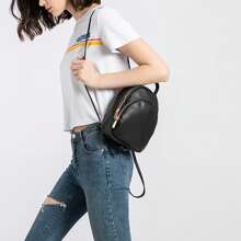 Mochila pequeña negra elegante - Perfecta para uso diario