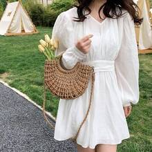 Oaoleer 1PC Straw Clutch Purses For Women Woven Straw Beach Sea Handbag Tote Bags For Summer - Màu Khaki - Xem 7