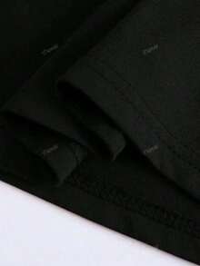 Women Casual Matcha Design Crew Neck Short Sleeve T-Shirt, Summer - màu đen - Xem 3