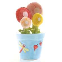 花朵量杯和量勺套装，陶瓷可爱量杯和量勺（带支架），烹饪和烘焙厨房小工具 - 彩色 - 查看 9