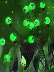 2pcs/4pcs Outdoor Solar Halloween-Themed Eyeball Lights, Green And Red 6-Eye Horror Eyeball Lights, Ghost Eye Lights, With Waterproof Box ABS Resin Sturdy Material + Stainless Steel Corrosion Resistance, Suitable For Garden Haunted House Decoration, Outdoor Courtyard Festival Home Decoration And Funny Lamp Posts, Lawn Garden Decoration And Wind Lamp Posts, Halloween Party Gift (300mah)