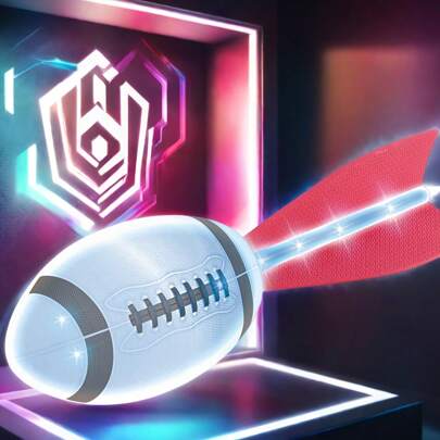 2025 Newest Luminous Football, Soft Rocket Darts - Vibration Color Changing - Outdoor Grass Sports Birthday And Summer Gifts, Gifts For Teen Boys