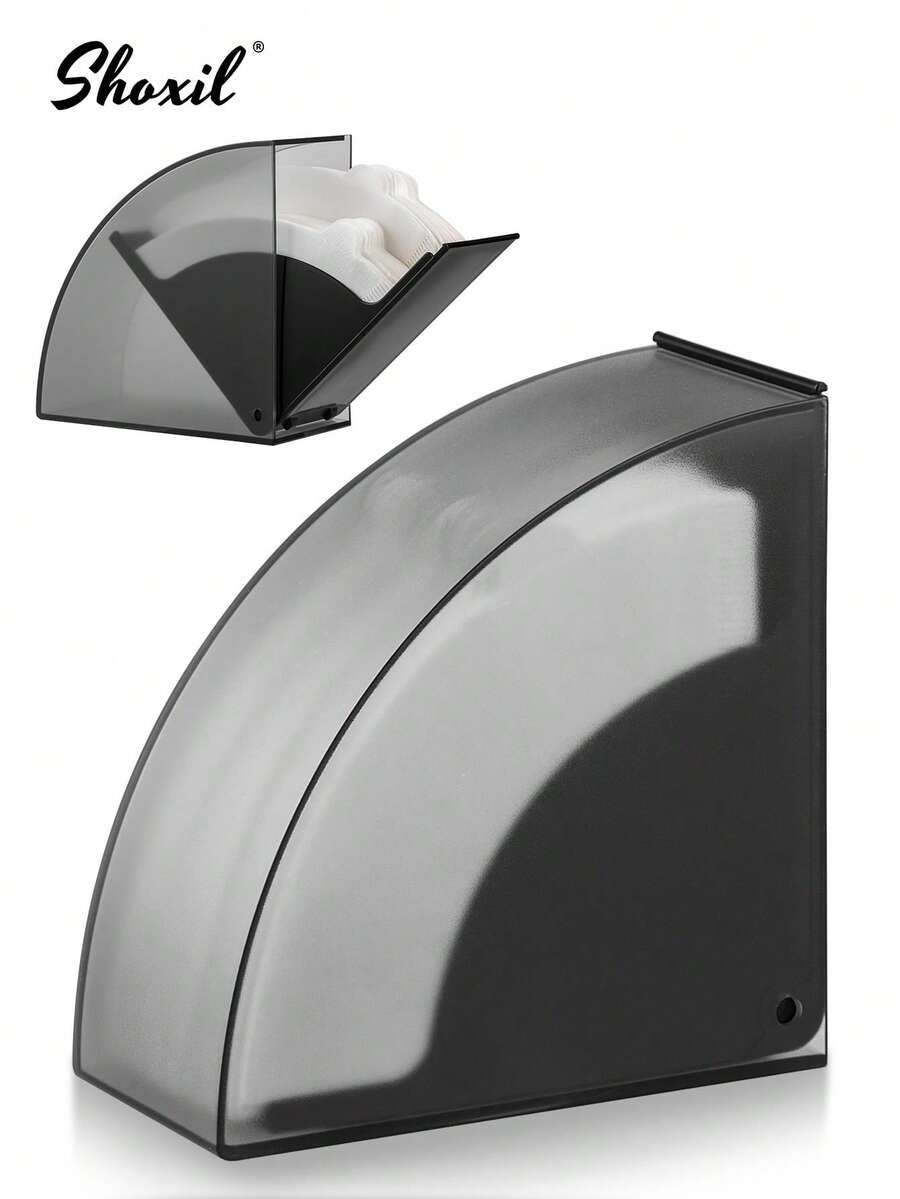 shoxil 1 个咖啡滤纸架 - 防尘储存容器，可容纳 150 个锥形过滤器 - 咖啡师级收纳盒，适用于家庭、咖啡馆和旅行