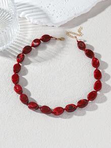 1 chiếc vòng cổ thắt nút hình đám mây nhựa nhiều màu phong cách Bohemian, quà tặng trang sức thủ công cho kỳ nghỉ hè trên bãi biển dành cho phụ nữ, trang phục hàng ngày - Vòng cổ thủ công bằng nhựa hình dạng đặc biệt - Xem 9