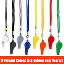 Whistle, Sports Whistles With Lanyard, Loud Crisp Sound Whistle Bulk Ideal For Coaches, Referees, And Officials - 8PCS - View 5