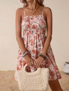 Vestidos largos con estampado de volantes y cuello halter, de Europa y Estados Unidos