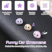 Sibba Cute Luminous Soot Sprites 49Pcs Automotive Interior Decoration Car Rearview Mirror Interior Accessories Colorful Soot Elven Cars Ornament Funny Dashboard Sticker For Car Home Office