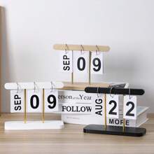 1pc Wooden Flip Page Desktop Hanging Calendar Best Gifts Birthday Graduation